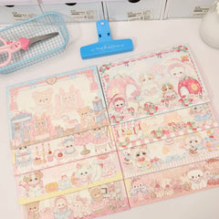 【No.32】B6 Animal Series Notepad (4.9 × 6.9 in), Thick Paper, Approx. 30 Sheets