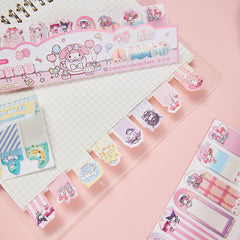 【No.8】:Sticky Tabs & Page Markers Cartoon(6 designs*15 sheets)