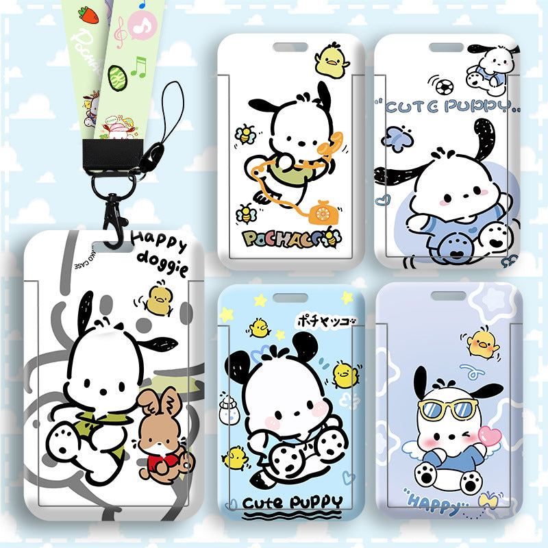 【No.38】:Cartoon ID Card Holder with Lanyard （ 4.33 × 2.76 in）