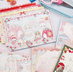 【No.32】B6 Animal Series Notepad (4.9 × 6.9 in), Thick Paper, Approx. 30 Sheets