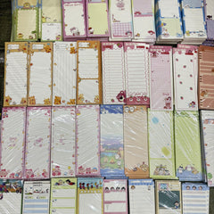 【Set A】:B5 half Notepad 3.3" × 9.8" (8.5 × 25 cm）50sheets Memo Pad with NO sticky