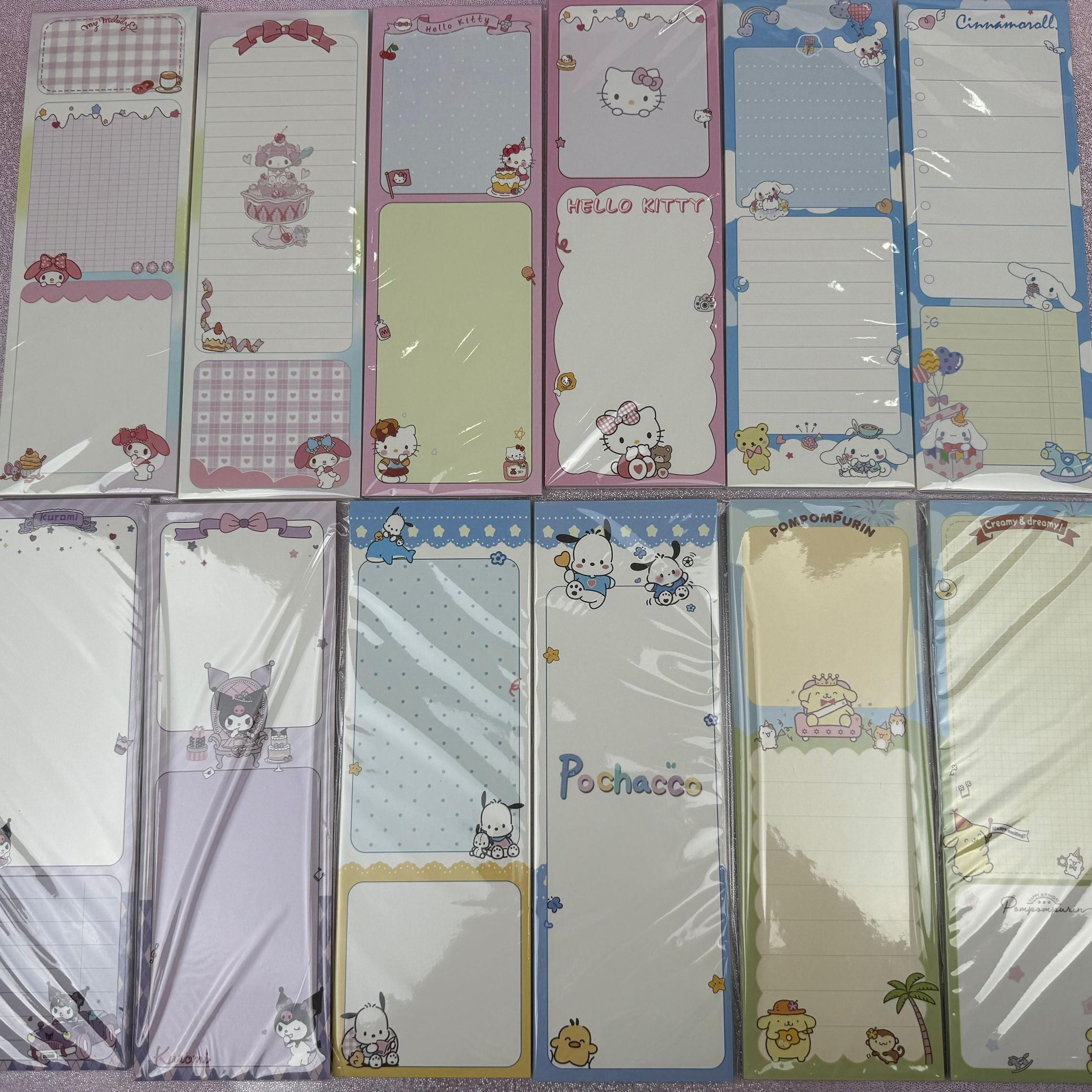 【Set A】:B5 half Notepad 3.3" × 9.8" (8.5 × 25 cm）50sheets Memo Pad with NO sticky