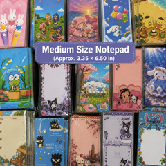 【No.35】:Medium Size Characters Notepad (Approx. 3.35 × 6.50 in) | 30 Sheets