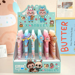【No.4】:Erasable Pens black and blue gel mix cartoon