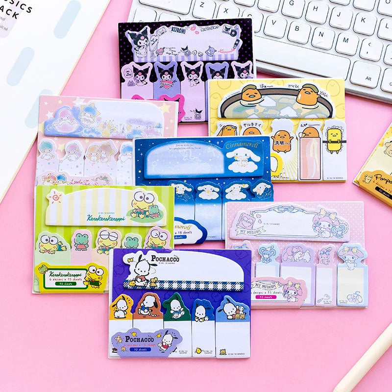 【No.8】:Sticky Tabs & Page Markers Cartoon（6 designs*15 sheets）